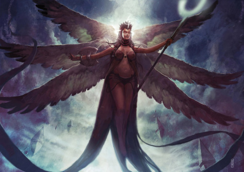 flavoracle:theartofmtg:Deathless Angel || Johann BodinEver since Rise of the Eldrazi came out, Death