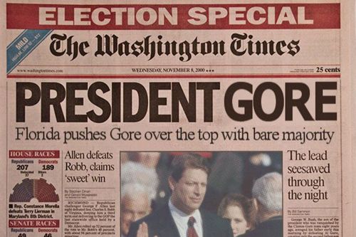 Font Police US election special If you’re going to do a fake newspaper front page, then make sure th