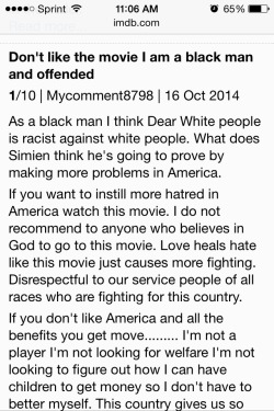 prettyboyshyflizzy:  carribeanheaux:  holaqueridamber:  the-chandelier-swing:  Favorite review of Dear White People so far  What kinda uncle tom teas lordt  Ok am i the only one convinced this is some white anonymous commenter shit tho   This person is