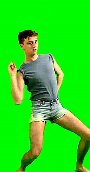 taakoshell:sunsetwish:“It’s jorts season, bucko!”[ID: Three gifs of Brian David Gilbert dancing whil