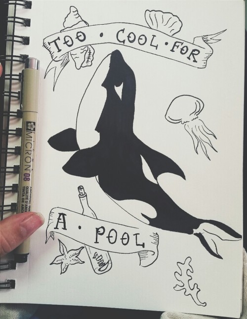 baddestsideofb:  katsadako:  baddestsideofb:A little drawing I created at work, in honor for my love for Orcas and my hatred for Sea World ●u●this is just beautiful  You’re beautiful! Thank you so much 💕