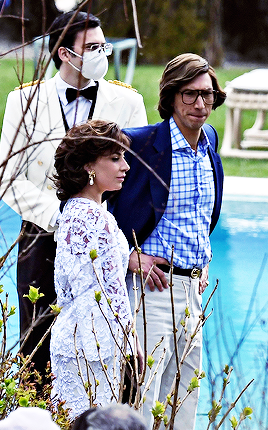 ADAM DRIVER & LADY GAGAfilming House of Gucci in Como, Italy • March 17, 2021