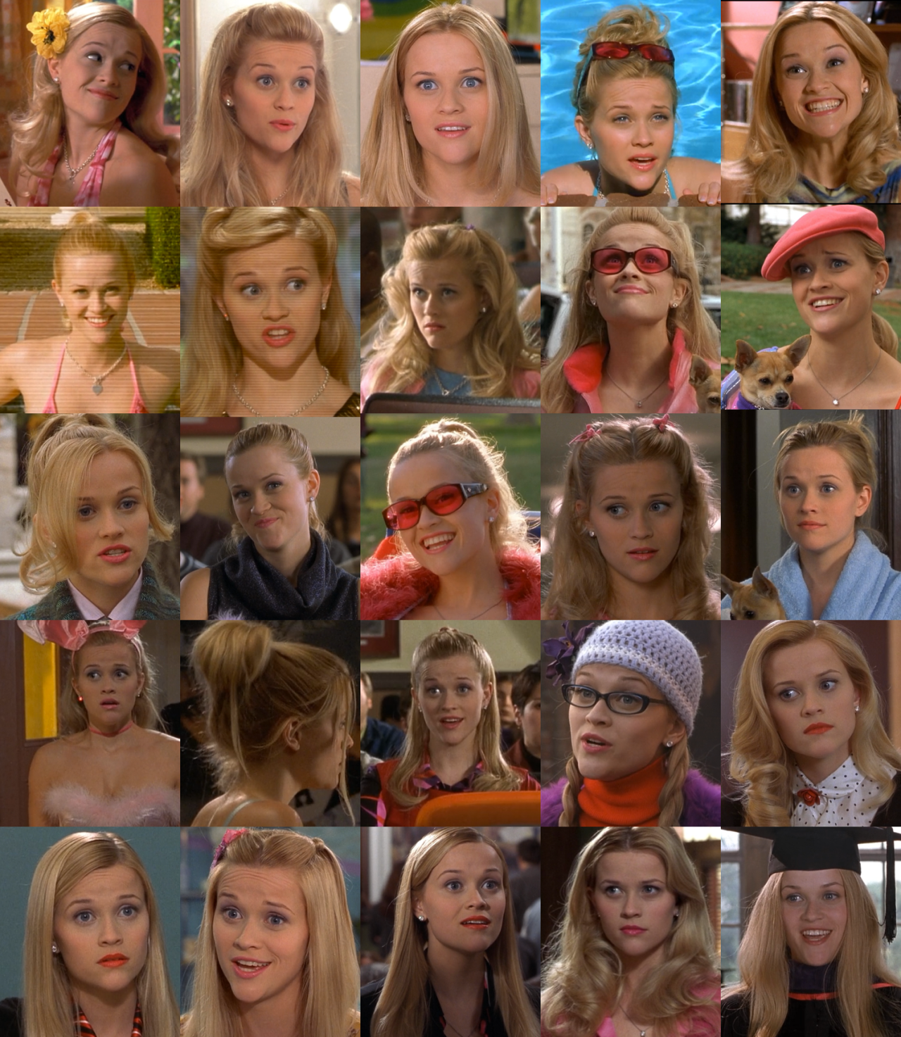 fashion-and-film:  Fun fact: Elle Woods sported over 40 different hairstyles in the