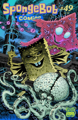 grimphantom2:  theartofthecover:  SpongeBob Comics #49 Art by: Kelley Jones and Rick Neilsen  Is this real? The guys really took it from old horror comics and has a bit Junji Ito influence…..very scary 