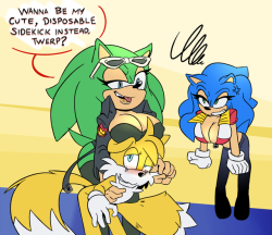 white&ndash;whiskey: The Thieving Hussy I’m sure Sonikko knows Tails would never leave her… Right? She does know, right? More recent comm from @sonicthebabe 