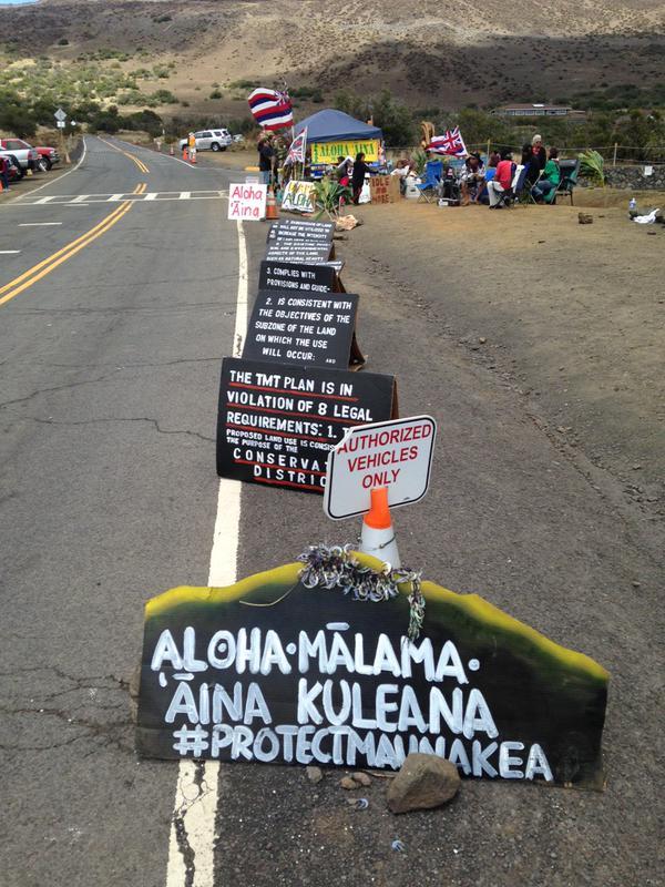 vaguepassion:A group of Native Hawaiians were arrested today after protesting the