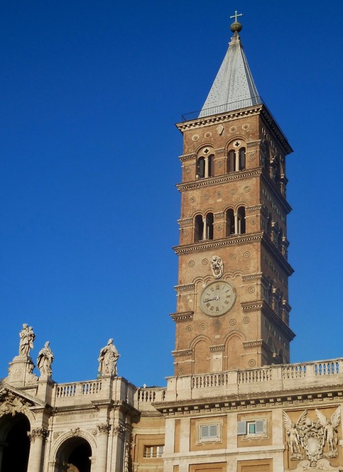 Campanile, basilica papale di Santa Maria Maggiore, Roma, 2019.