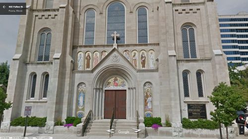 streetview-snapshots:Sacred Heart Church, Fulton Street, Peoria
