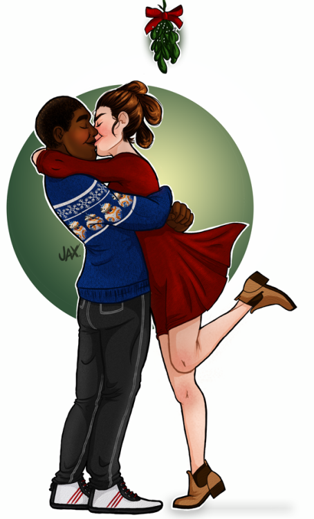 mistletoe kiss ❤commission for @finnreyultd for @finnreyfridays !my commissions are currently OPENav