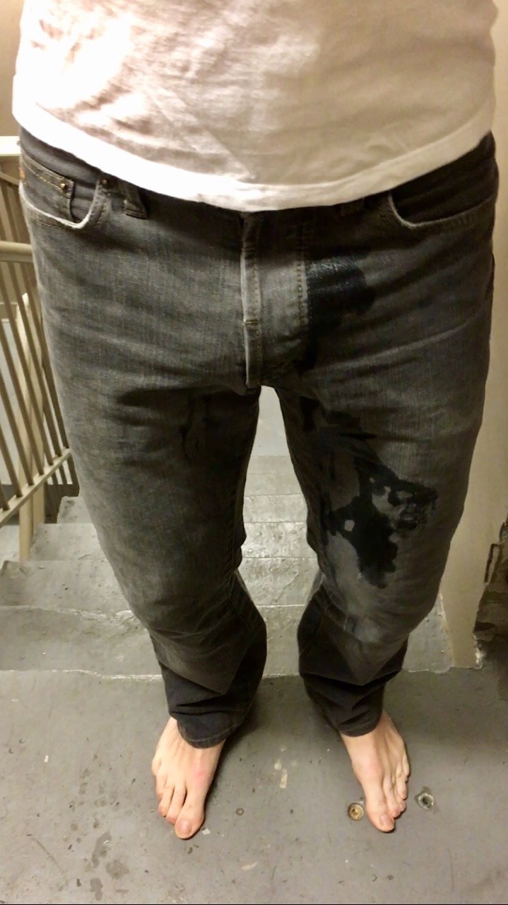 somewetguy:  Wets his jeans in the stairwell then gets drenched by his buddy. 