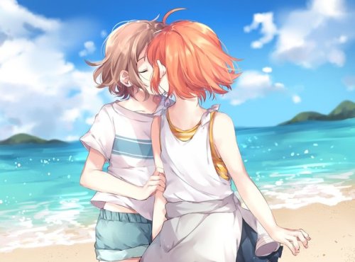 ✧･ﾟ: *✧ A Kiss in the Beach ✧ *:･ﾟ✧♡ Characters ♡ : You Watanabe ♥ Chika Takami ♢ Anime ♢ : L