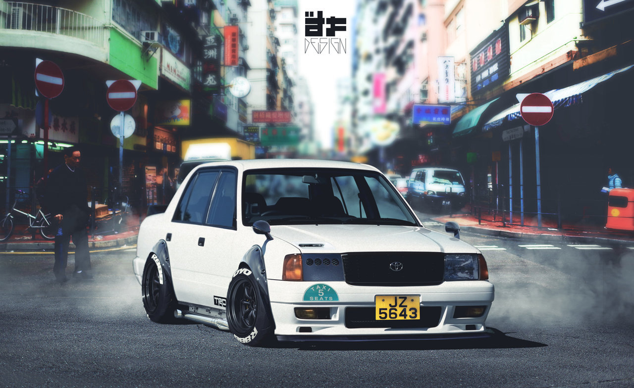 Afongdesign Whiteout Hk Taxi Toyota Comfort Gt Z
