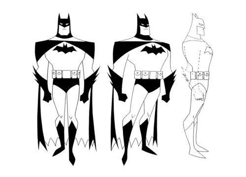 superherocaps:Character designs for Batman - Batman the Animated Series.
