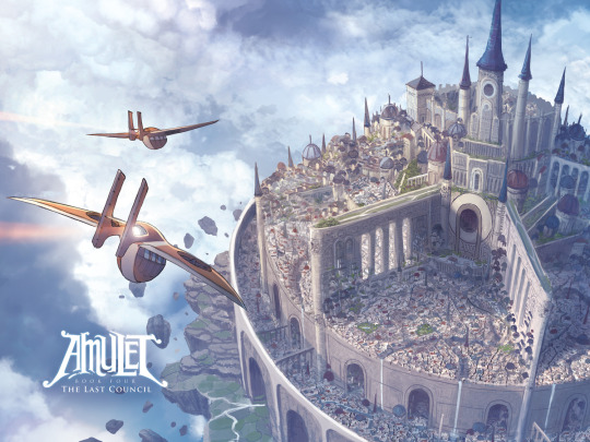 If you’re a fan of comics, graphic novels, or art in general, please check out the Amulet series. It’s written and illustrated by Kazu Kibuishi, a Japanese-American artist who also worked on a comic anthology series called Flight and a webcomic called