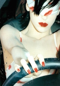 midnight-charm:&ldquo;What’s New With Make-Up?&rdquo;Hannelore Knuts by Miles Aldridge for Vogue Italia March 2000  