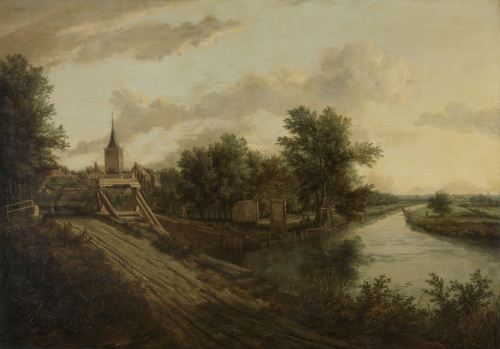 Landscape with Rolling Bridge, anonymous Northern Netherlandish artist (school of Jacob van Ruisdael