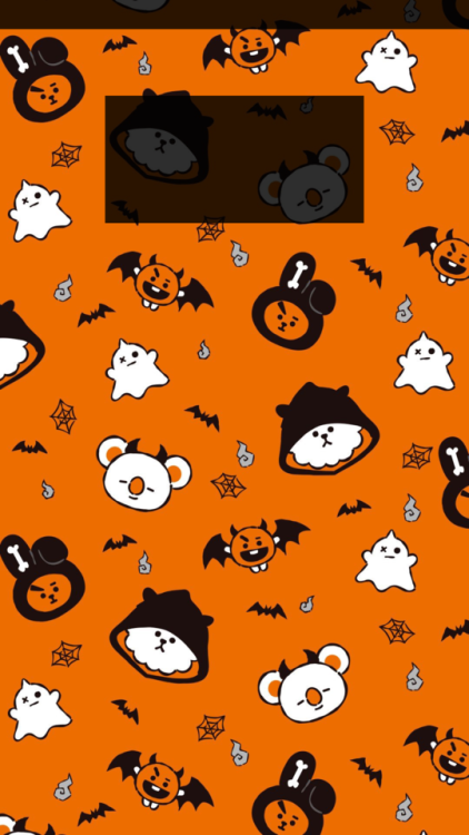 Halloween BT21 Lockscreens(I found that it was too hard to read the time so I added some shading)(ca