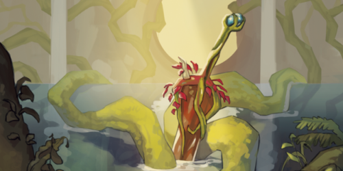 A preview of my piece for @gw2collective‘s Tyrian Tarot project...