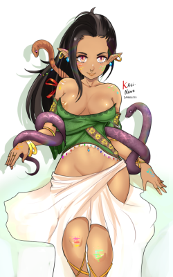 damnlassotool:  Commissiona snake themed character named Chia