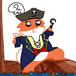 dailyskyfox: Today on my job hunt I plunder the seas and search for treasure! Yarrrr! &gt;:3   ——————————————————————————————— Support the little Skyfox on Patreon!  x3!