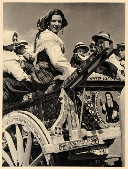  Italian Women in Macerata wearing traditional costumes, 1943 