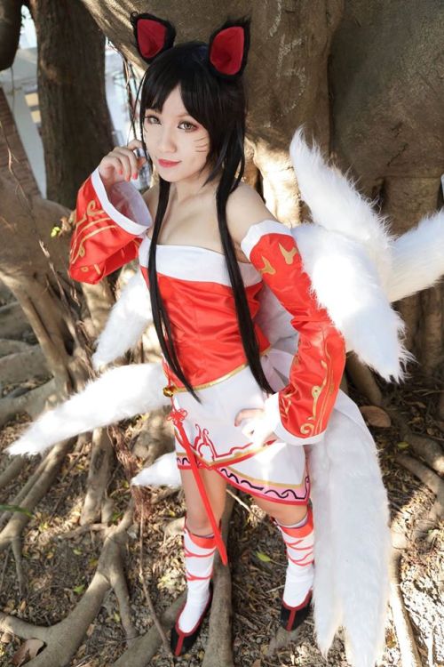 Porn photo league-of-legends-sexy-girls:  Ahri Cosplay