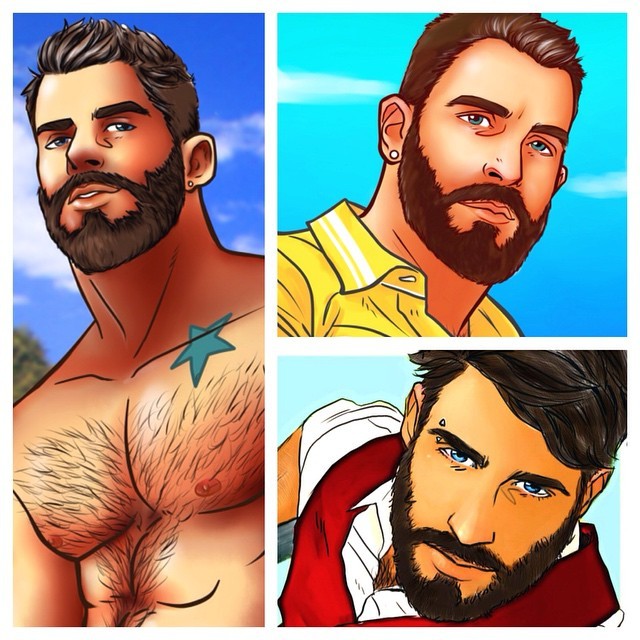 artbyfab:  #ArtByFab #arte #art #digitalart #digital #beard #bearded #beardporn #ponogophilia