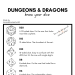 terresdebrume:There’s a not insignificant chance I’ll get to open a DND club at my school so I made these quick charts to help. They’re made to be printed in A5 format, and if anyone is interested I can try and put a link to the PDF