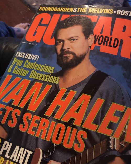 A little Sunday evening reading&hellip; Guitar World February 1995&hellip; #guitarworld #evh #ripevh