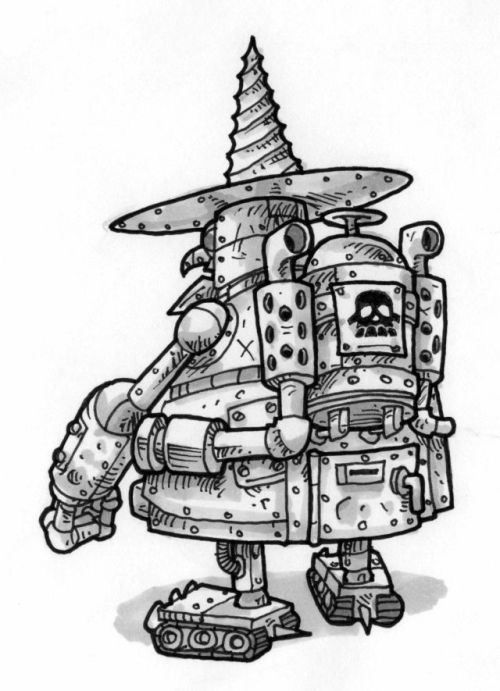 Banjo Kazooie: Grunty’s Revenge - Mecha-Grunty concept art.