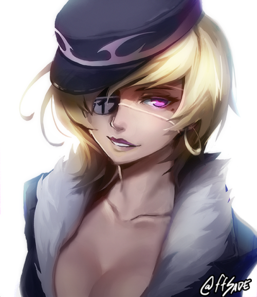 Practicing Photoshop - painted one of my characters, Kazuko