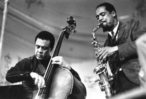 the-garrincha-universe: Jazz saxophonist Eric Dolphy performing with American jazz bassist Charles M