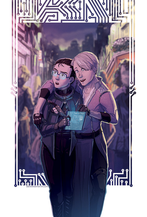 demartinidesigns:Here is my piece from the @yoiscifizine! Just a little walking date