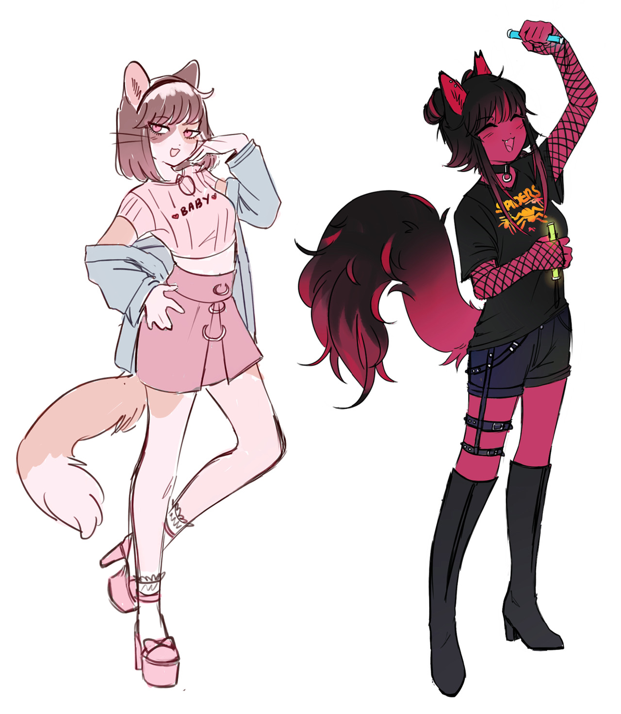 serafelis:it’s impossible to finish anything so have these old pics of my ocs