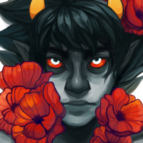land-dweller:  submitted these for welovefine contest! feel free to rate it them if you like!everyone’s art is absolutely stunning! *0* I’m so excited to see what’s chosen in the end! karkat (blood eyes): vote herejohn (do the windy thing): vote