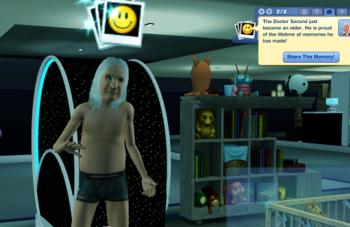 I aged up Two and he turned into Onehalf naked