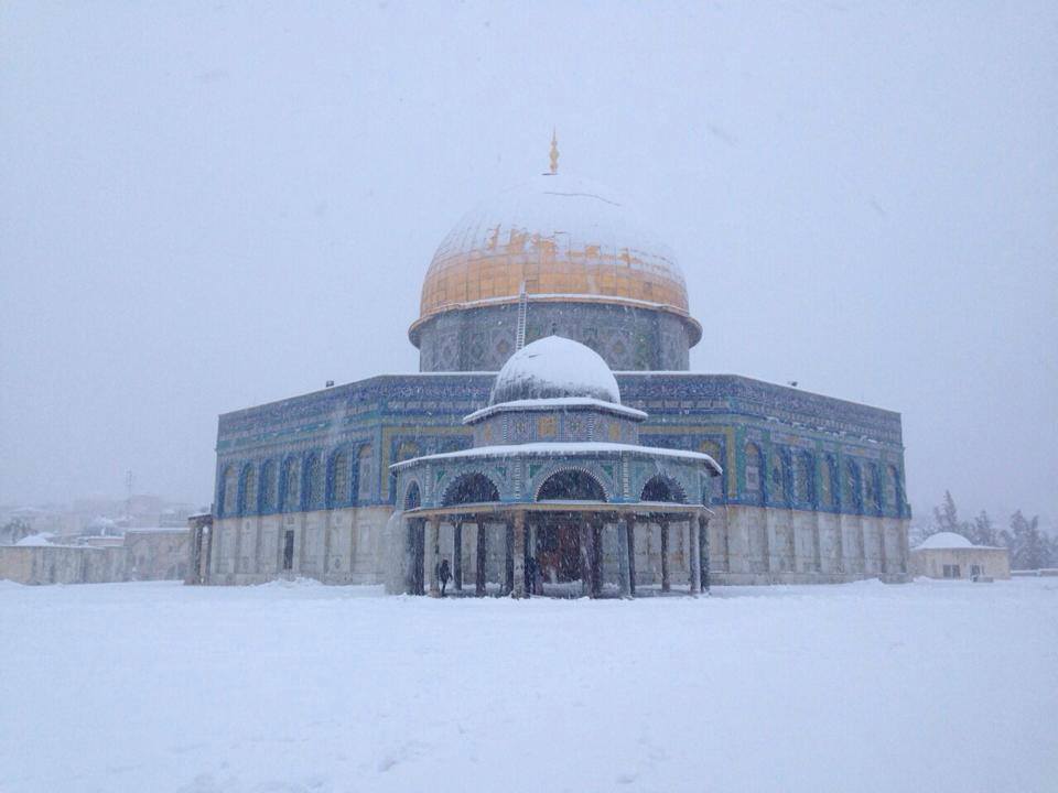 tamarrud:Al Aqsa this morning covered in snow and looking as majestic as ever