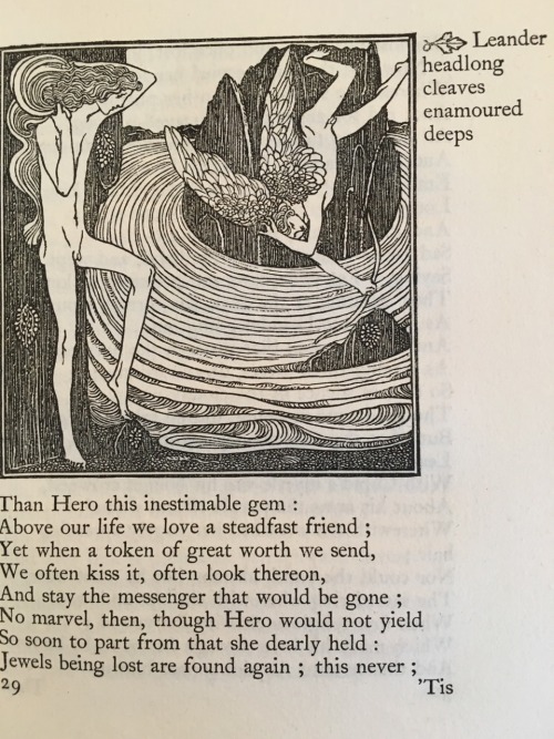 A gorgeous copy, in pristine condition, of “Hero and Leander”, the first book from the V