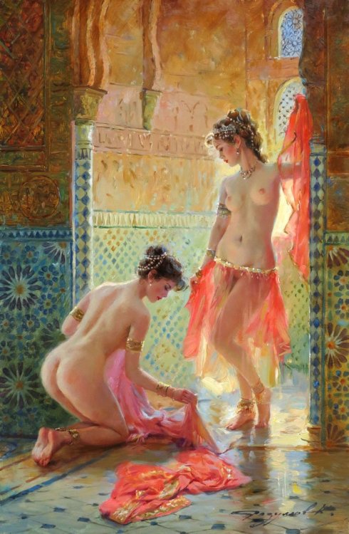 artbeautypaintings:  In the harem - Konstantin Razumov 