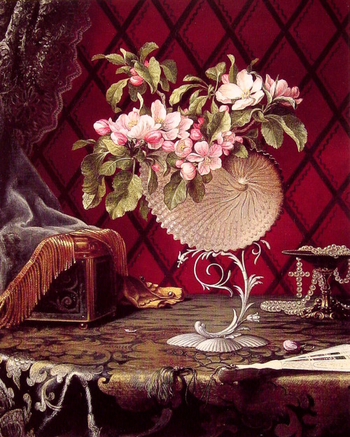 Martin Johnson Heade - Still Life with Apple Blossoms in a Nautilus Shell,1870