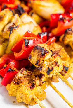 Do-Not-Touch-My-Food:  Grilled Honey Mustard Chicken Kabobs