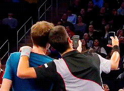 Novak Djokovic And Andy Murray Take Selfies.