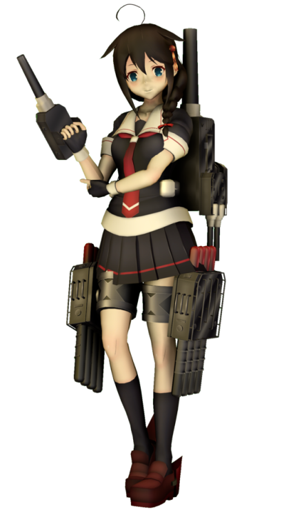 pinups of iowa and shigure done in sfm.