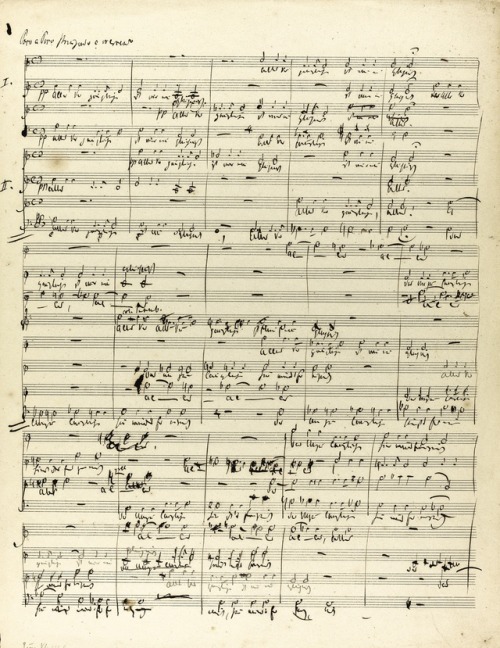 barcarole:Page from a draft of Schumann’s Scenes from Goethe’s Faust, written ca. 1844-1