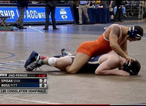 beautifulbros: Going full-alpha on that ass. (hung UVA wrestler Joe Spisak)@beautifulbros @aplethora