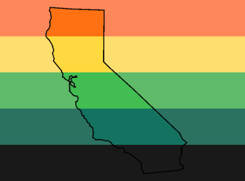 yourfaveisfromcalifornia:californian pride flag for when you’re proud of being californian!red-stand