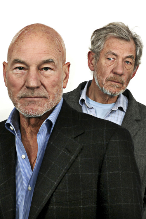 Ian McKellen & Patrick Stewart by Rob Greig