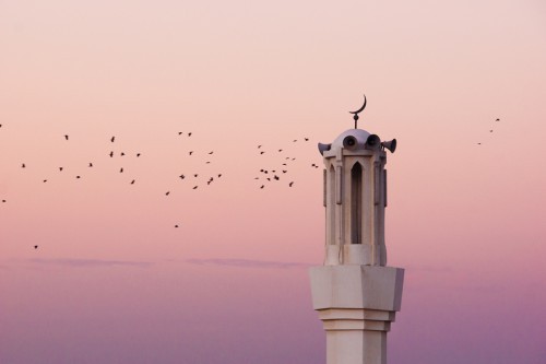 islamic-art-and-quotes:Minaret in the skyOriginally found on: magic-moon