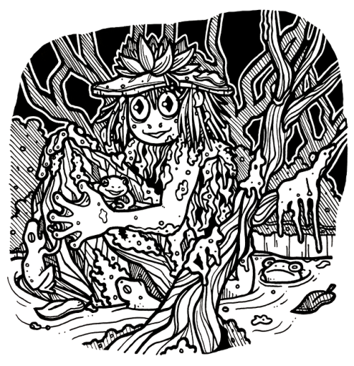 Inktober Day 3: Bog Witch