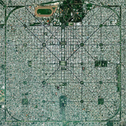 dailyoverview:  The planned city of La Plata — the capital city of the Province of Buenos Aires, Argentina — is characterized by its strict, square grid pattern. At the 1889 World’s Fair in Paris, the new city was awarded two gold medals in the